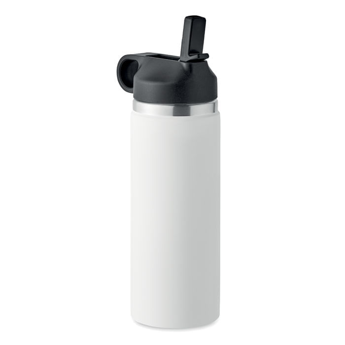 Sticla termos cu perete dublu 500 ml si capac cu pai Sticla cu perete dublu 500 ml