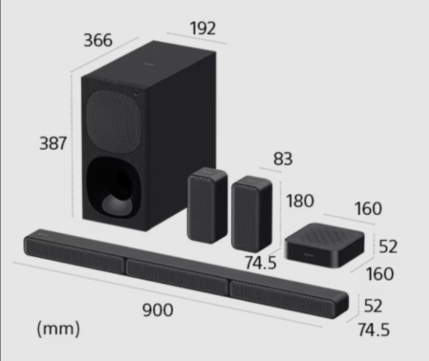 Soundbar SONY HT-S40R, 5.1, 600W