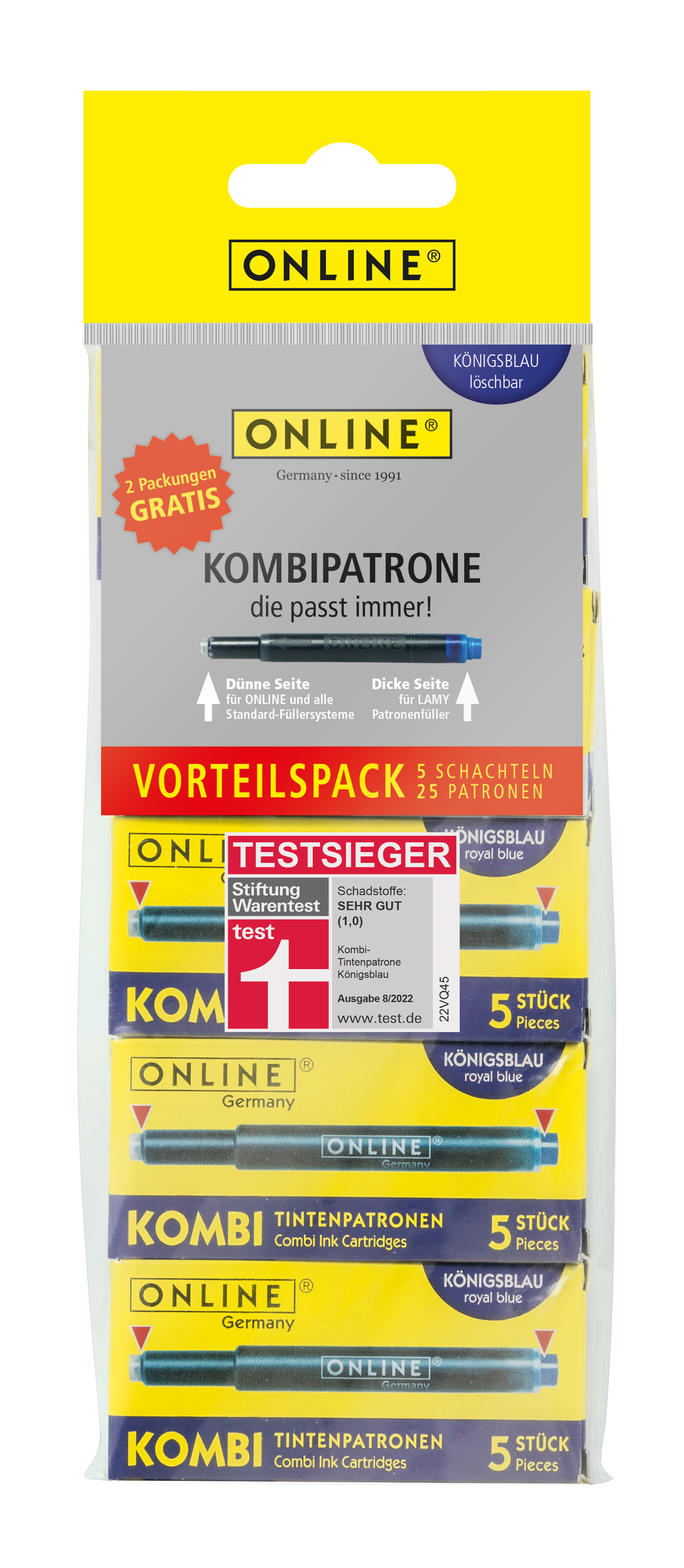 Rezerve cerneala albastru royal 5 buc/set Online