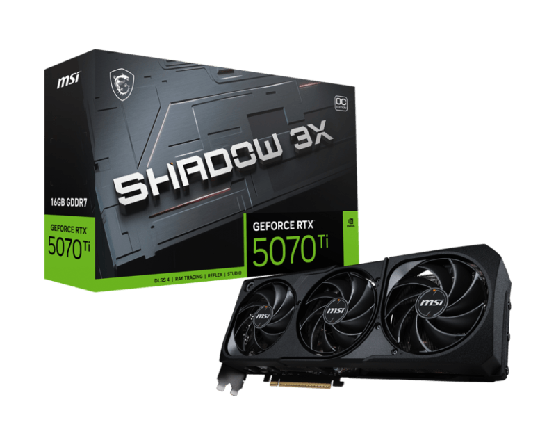 MSI GeForce RTX 5070 TI 16G SHADOW 3X OC MSI GeForce RTX 5070 TI 16G SHADOW 3X OC