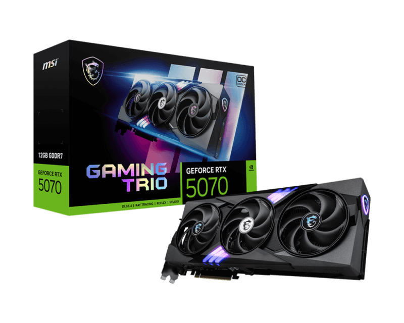 MSI GEFORCE RTX 5070 12G GAMING TRIO OC MSI GEFORCE RTX 5070 12G GAMING TRIO OC