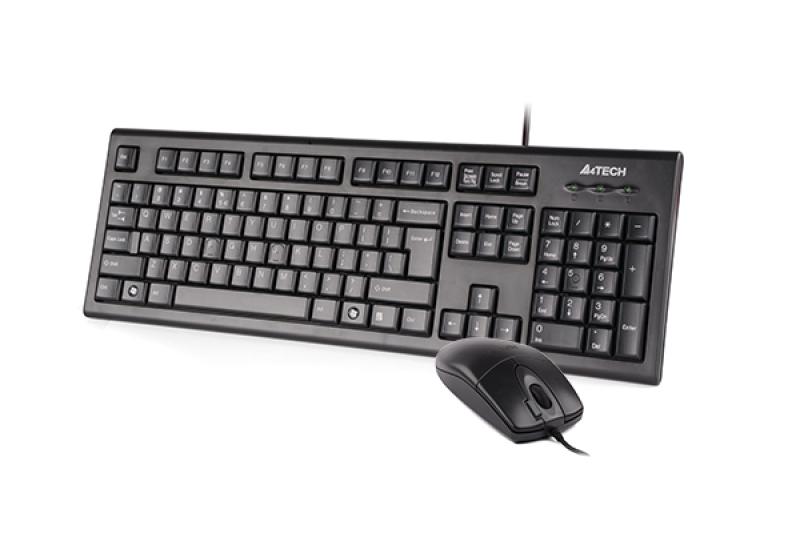 Kit A4Tech KR-8520D cu fir, negru