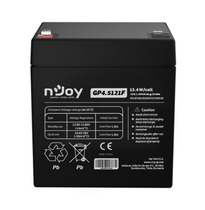 ACUMULATOR NJOY GP4.5121F 12V