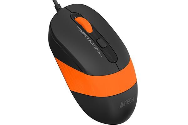 Mouse A4tech cu fir, 1600 DPI, ng/orange