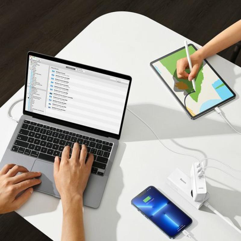 Incarcator Retea GaN5 Pro QC 140W, alb Incarcator Retea GaN5 Pro QC 140W, alb