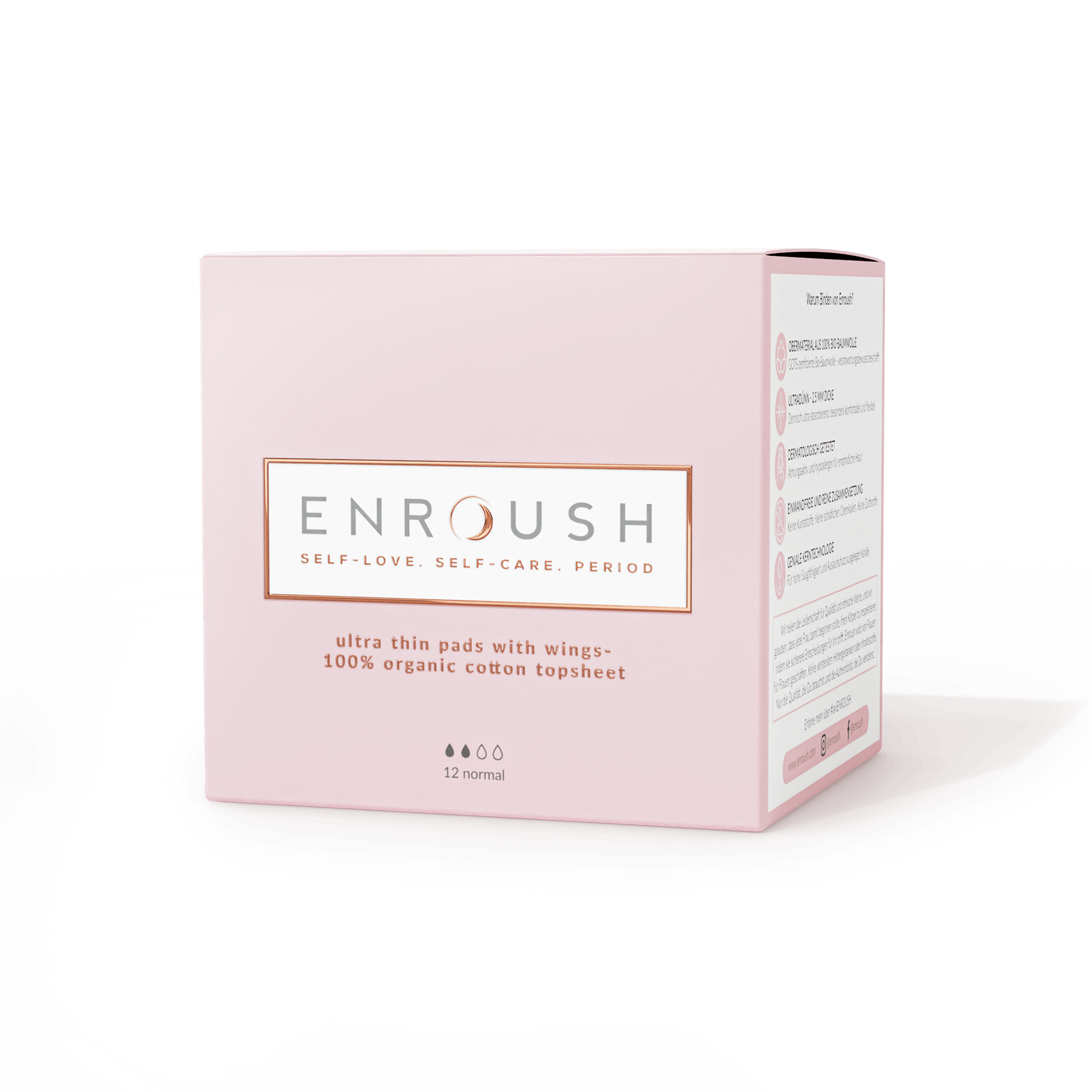 Absorbante din bumbac organic normale  12 buci Enroush