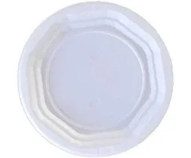 Farfurii BIO albe 21 cm 50buc/set