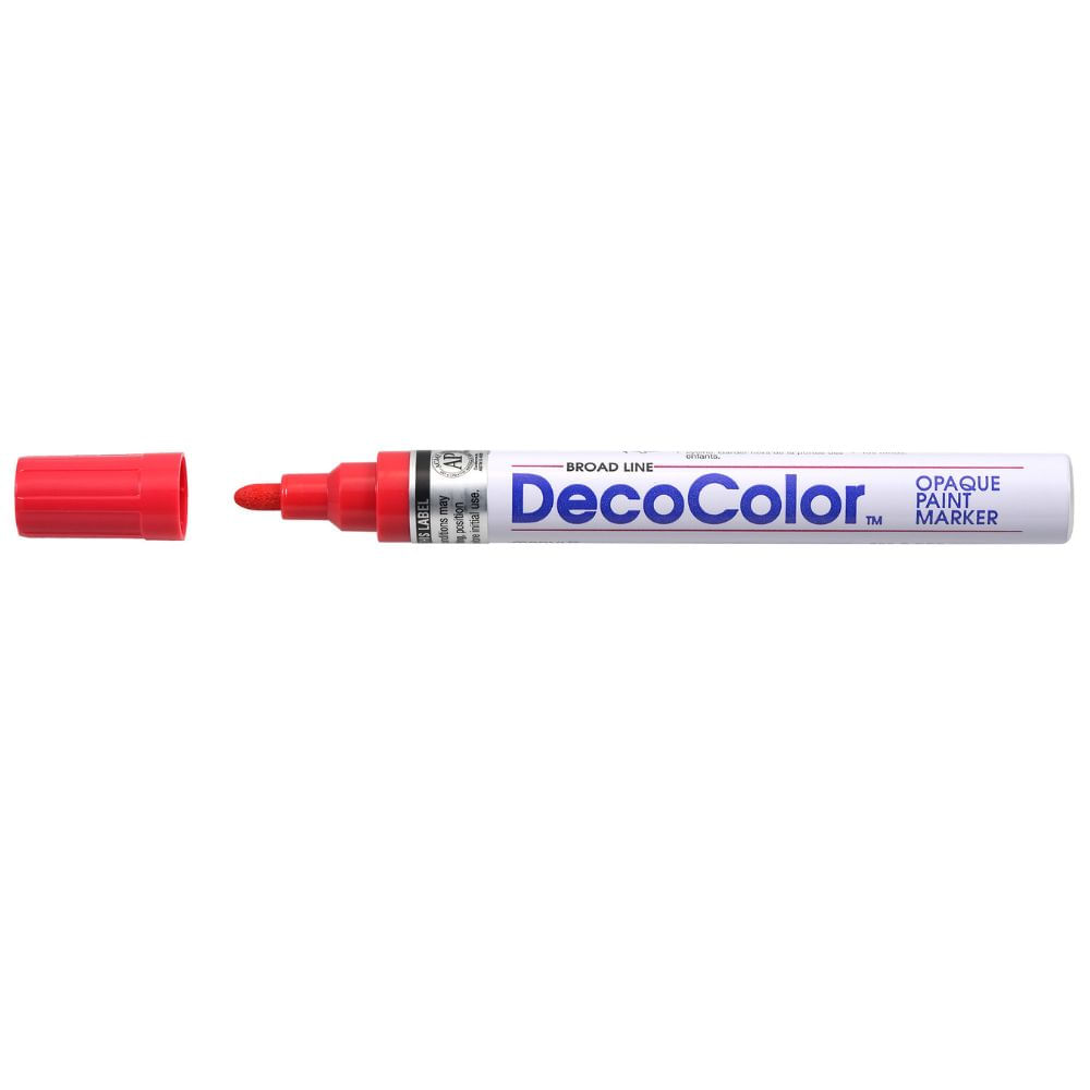 Marker cu vopsea Uchida DecoColor varf gros 2-3 mm 300 rosu