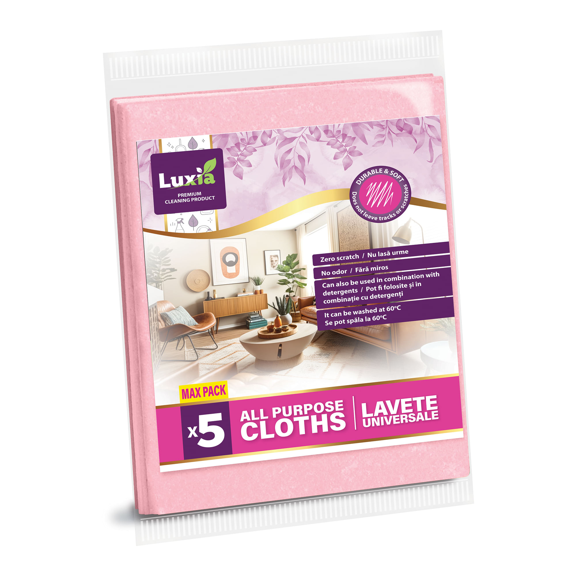 Lavete universale Luxia 5 buc/set 18x24 cm