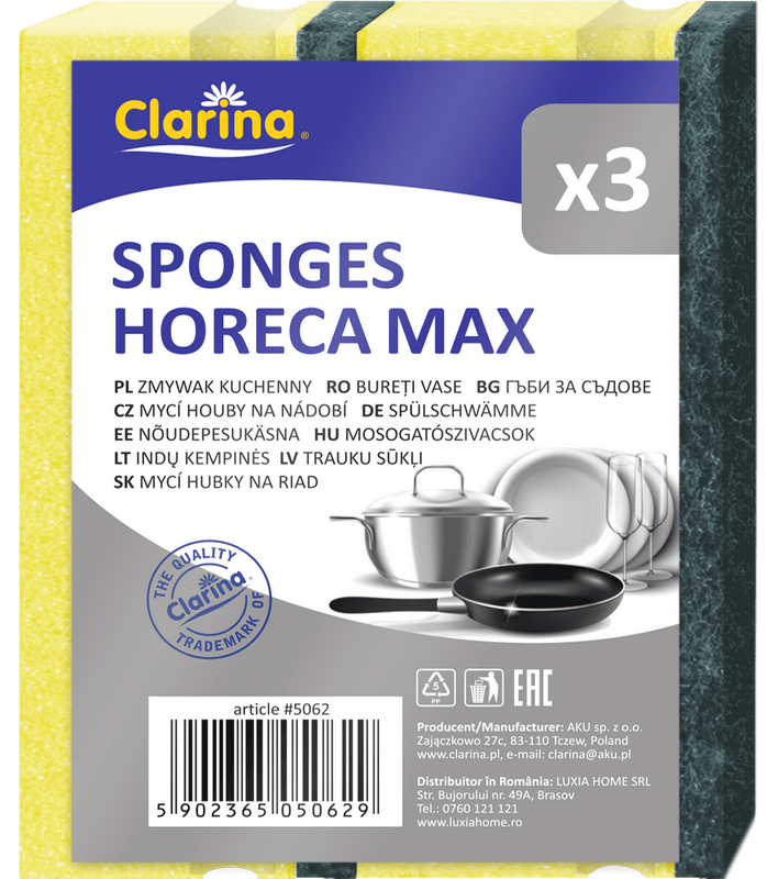 Burete vase cu canelura Clarina 3 buc/set