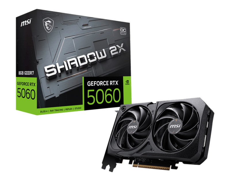 MSI GEFORCE RTX 5060 8G SHADOW 2X OC