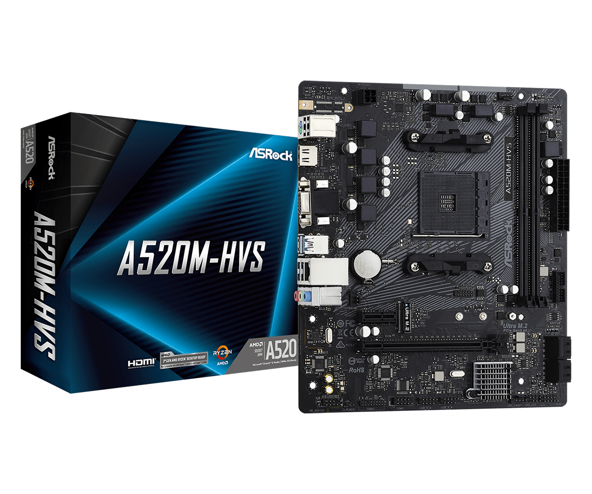 MB ASROCK A520M-HVS AM4 MB ASROCK A520M-HVS AM4