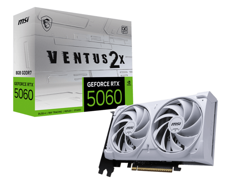 MSI GEFORCE RTX 5060 8G VENTUS 2X OC WHI