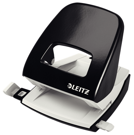 Perforator hartie 2 perforatii 30 coli metal Leitz series 5008 Perforator metalic Leitz NeXXt Series 5008 30 coli negru