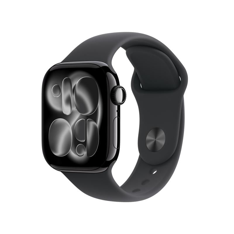 AW S11 42 GPS JetB Alum Black Band S/M