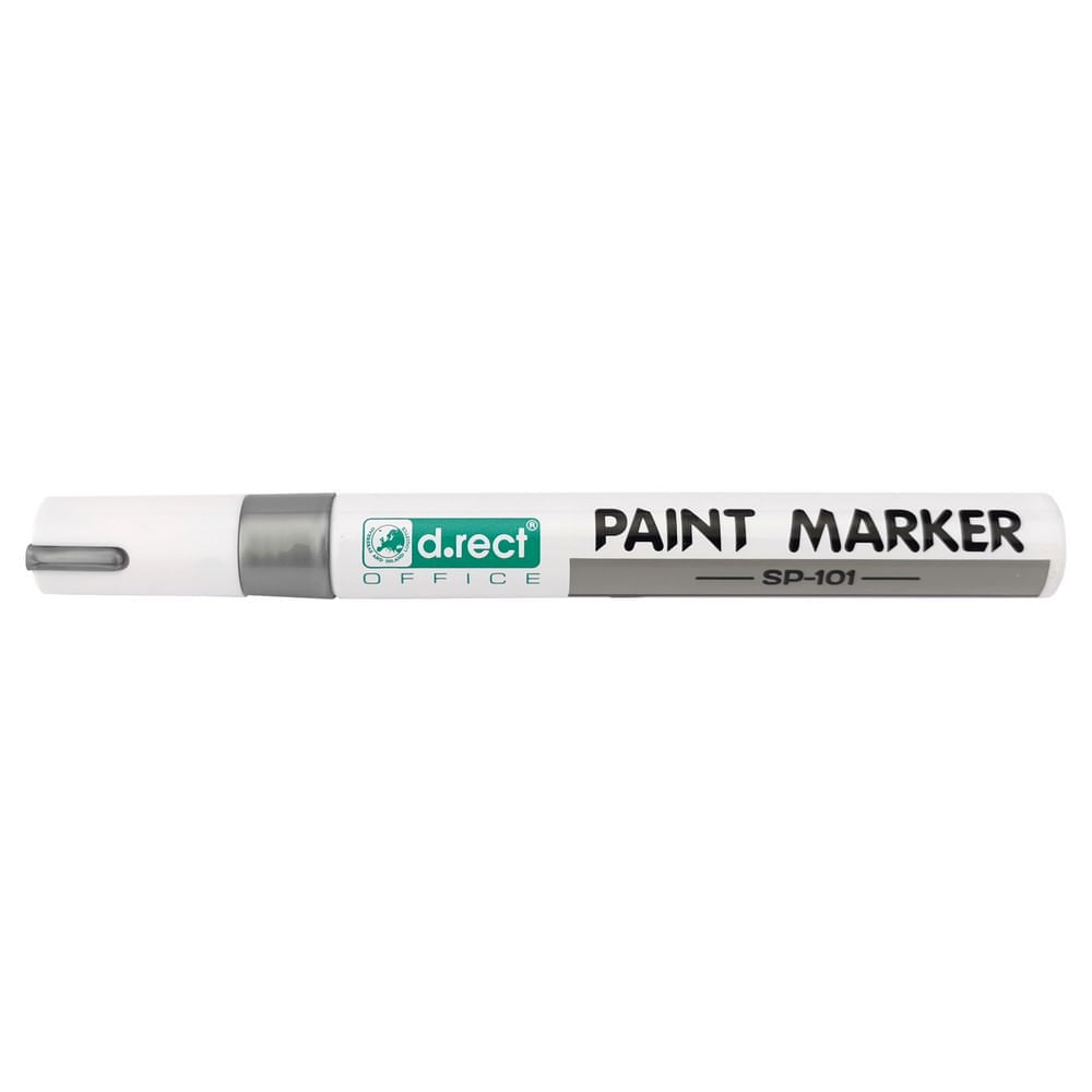 Marker cu vopsea D.Rect diverse culori 2-4.5 mm varf mediu argintiu