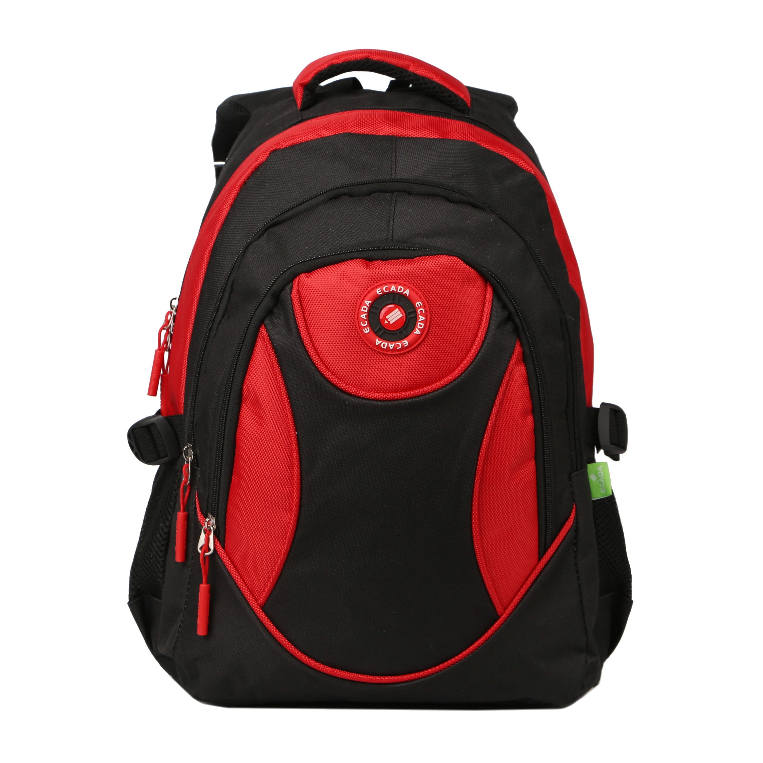 Ghiozdan 61129 46 cm negru cu rou poliester