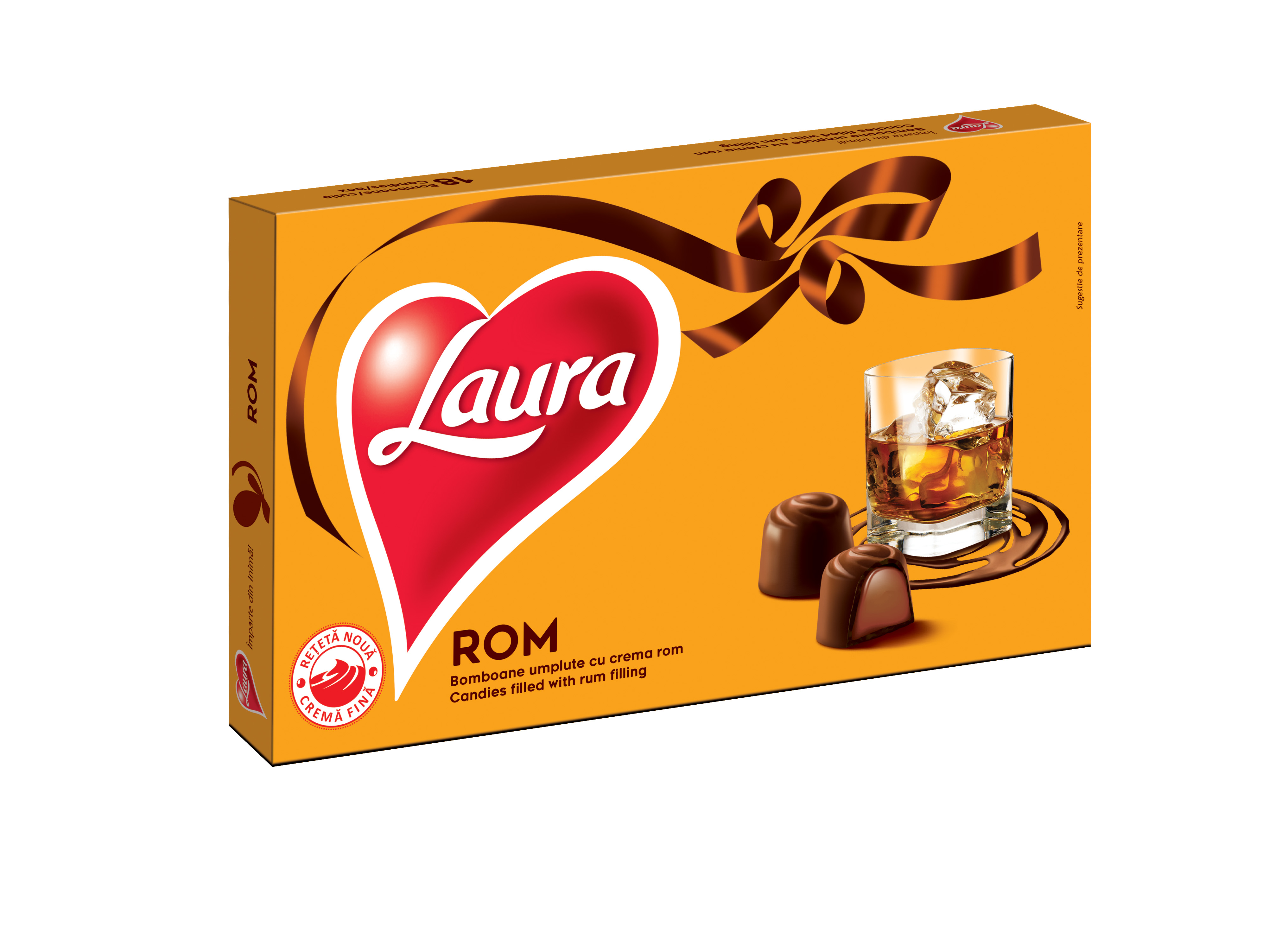 Bomboane de ciocolata Laura cu rom 138 g