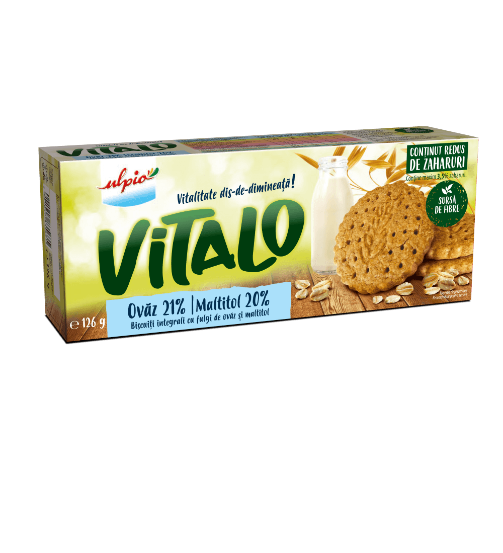 Biscuiti Ulpio cu ovaz si indulcitor 126 g