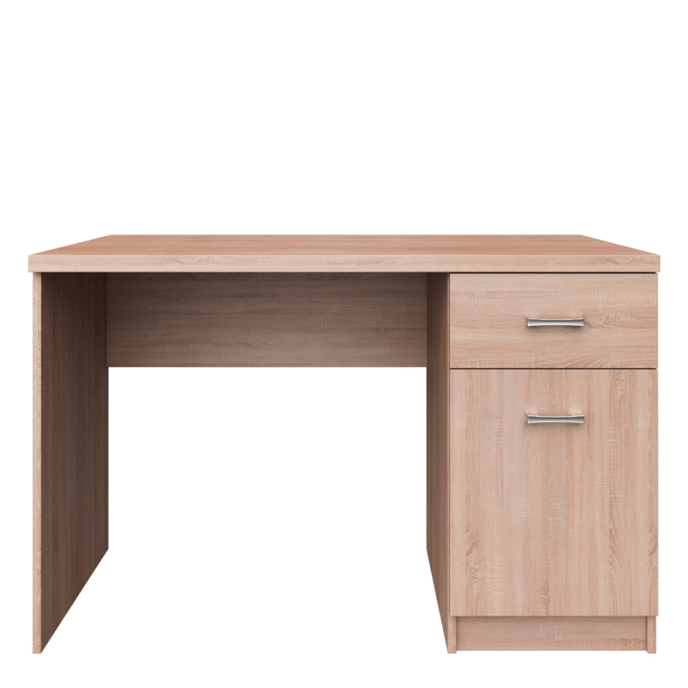 Birou PC cu dulap și sertar din PAL melaminat stejar sonoma 120x55x77 cm