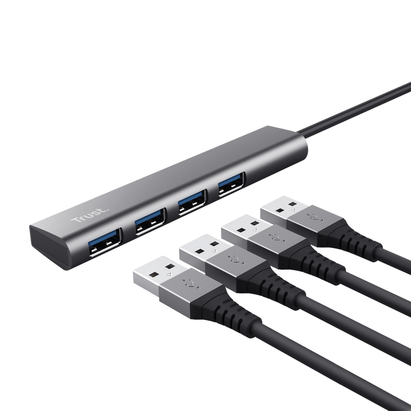 USB Hub Trust Halyx 4xUSB 3.2 to C, alm