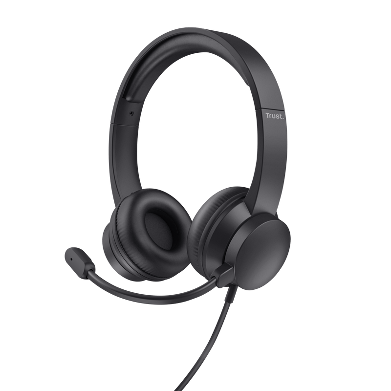 Casti cu fir Trust Ayda negru