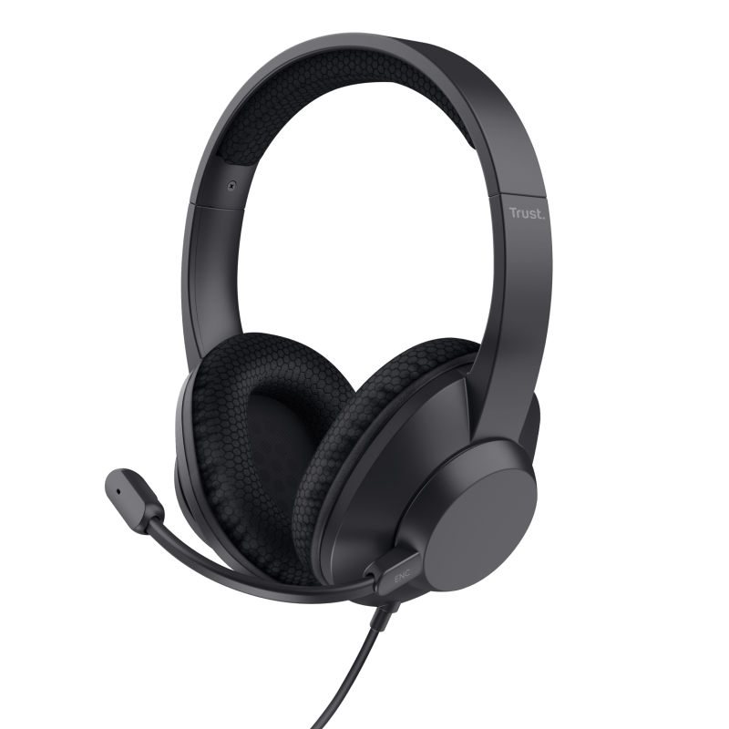 Casti cu fir Trust Ayda Max, negru