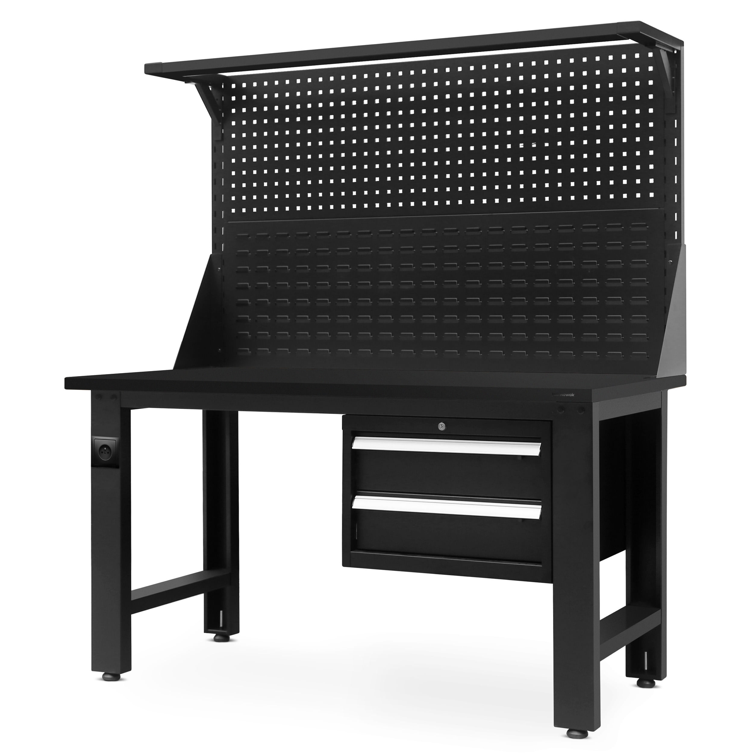Banc de lucru LOGAN, 1500 x 1700 x 750 mm, All Black: negru
