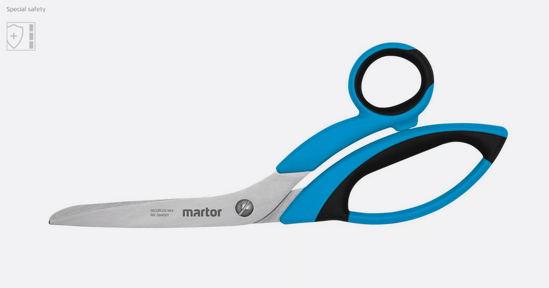 Foarfeca Martor Seculpus 564 cu lama din otel inoxidabil 8.5 cm si maner albastru Foarfeca Martor Seculpus 564 din otel inoxidabil cu lama de 8.5 cm si maner albastru