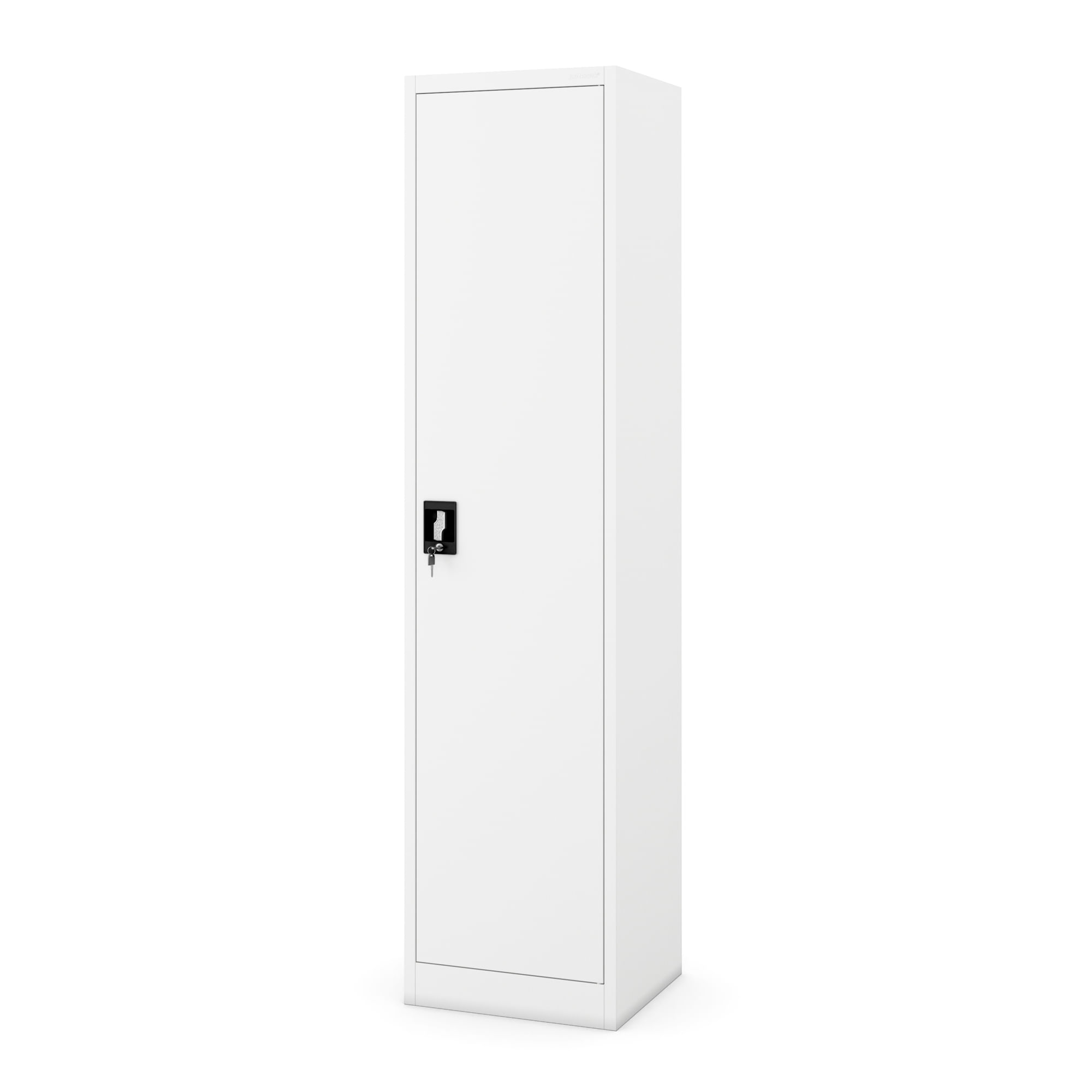 Dulap metalic ingust, cu rafturi ALEX, 450 x 1850 x 400 mm, alb Dulap metalic îngust, cu rafturi ALEX, 450 x 1850 x 400 mm, alb