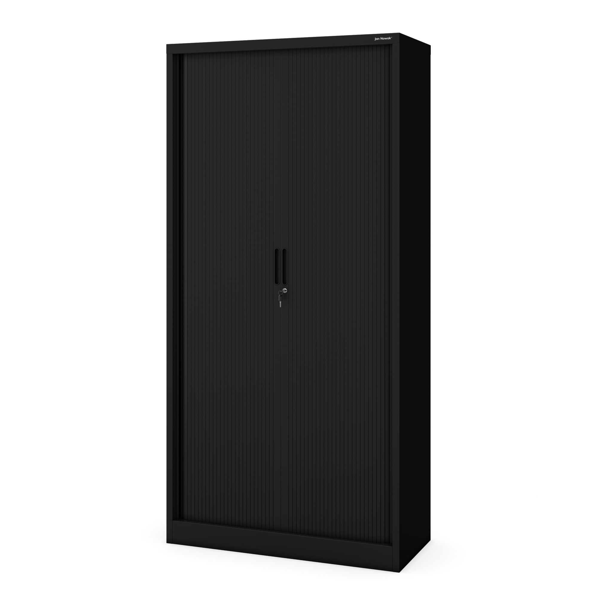 Dulap metalic de birou cu rulou DAMIAN, 900 x 1850 x 450 mm, negru Dulap de birou pentru documente cu ruletă metalic negru, 900x1850x450 mm: DAMIAN