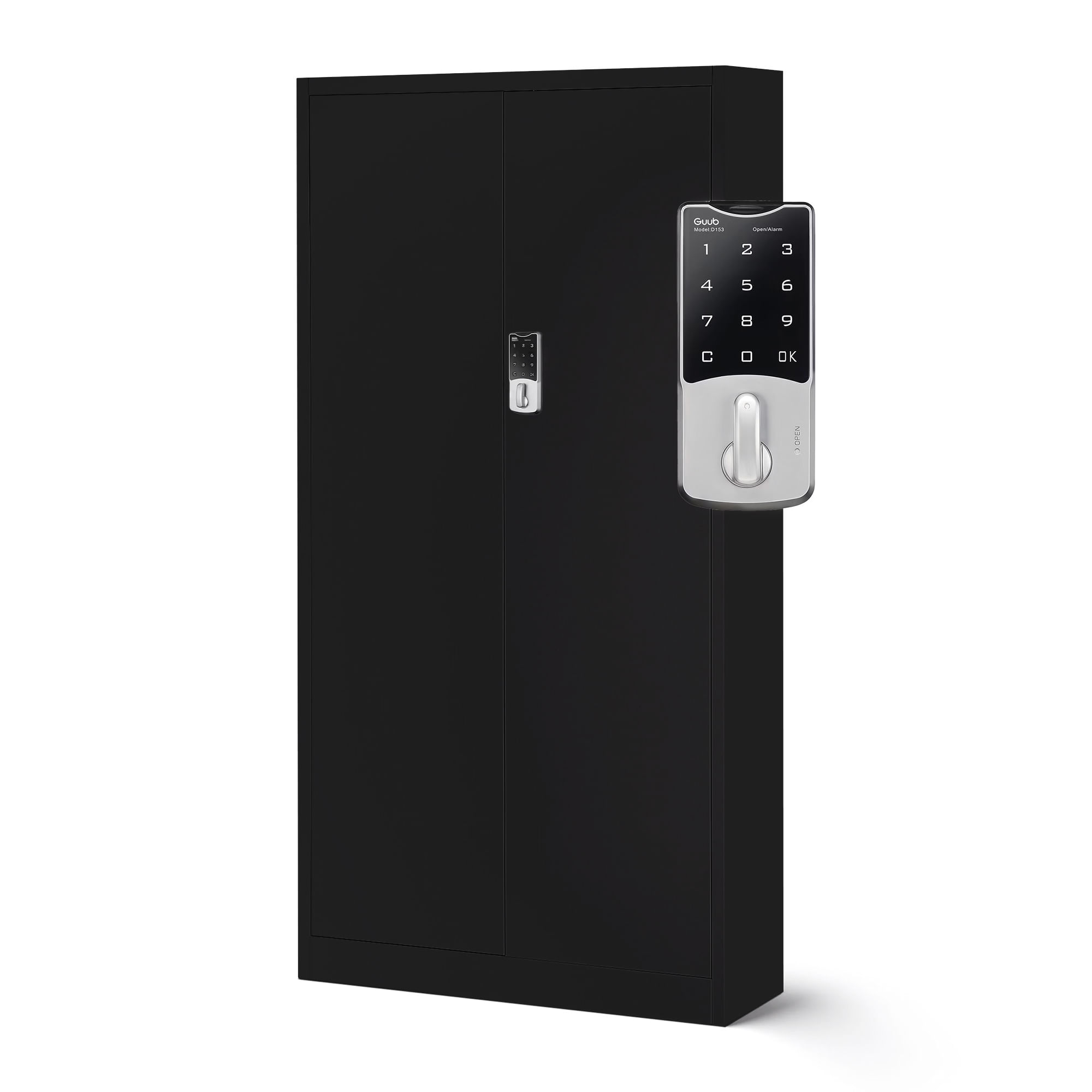 Dulap metalic de birou pentru dosare DANIEL, 900 x 1850 x 400 mm, negru Dulap metalic de birou pentru dosare DANIEL, 900 x 1850 x 400 mm, negru