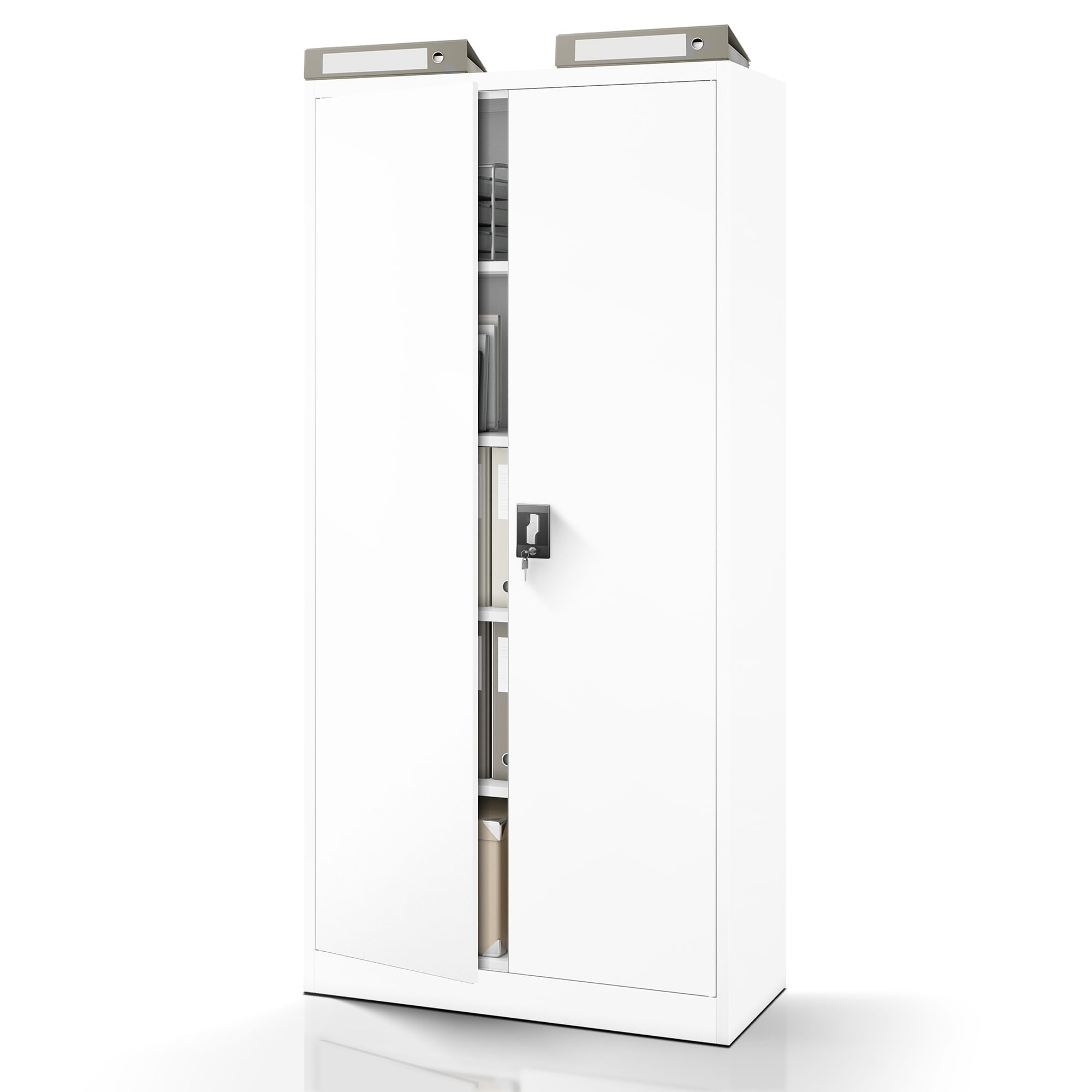 Dulap metalic cu incuietoare JAN, 900 x 1850 x 400 mm, alb Dulap metalic cu încuietoare JAN, 900 x 1850 x 400 mm, alb