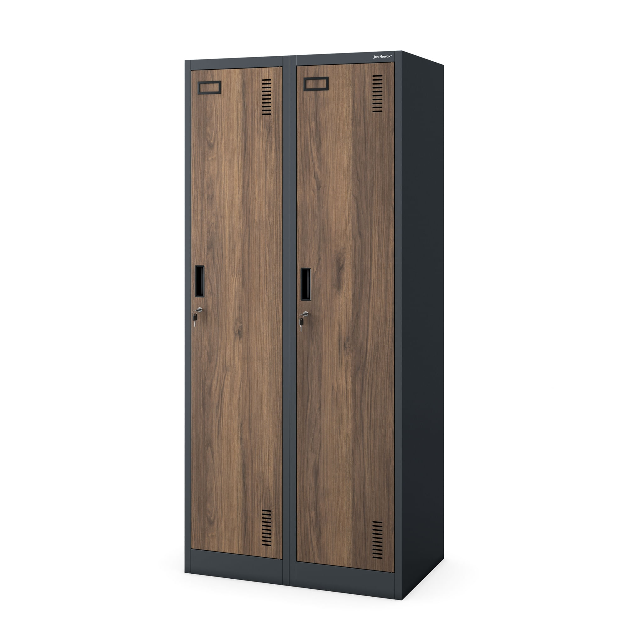 Dulap social cu patru compartimente KACPER, 800 x 1800 x 500 mm, Eco Design: nuc-antracit Dulap social cu patru compartimente KACPER, 800 x 1800 x 500 mm, Eco Design: nuc-antracit