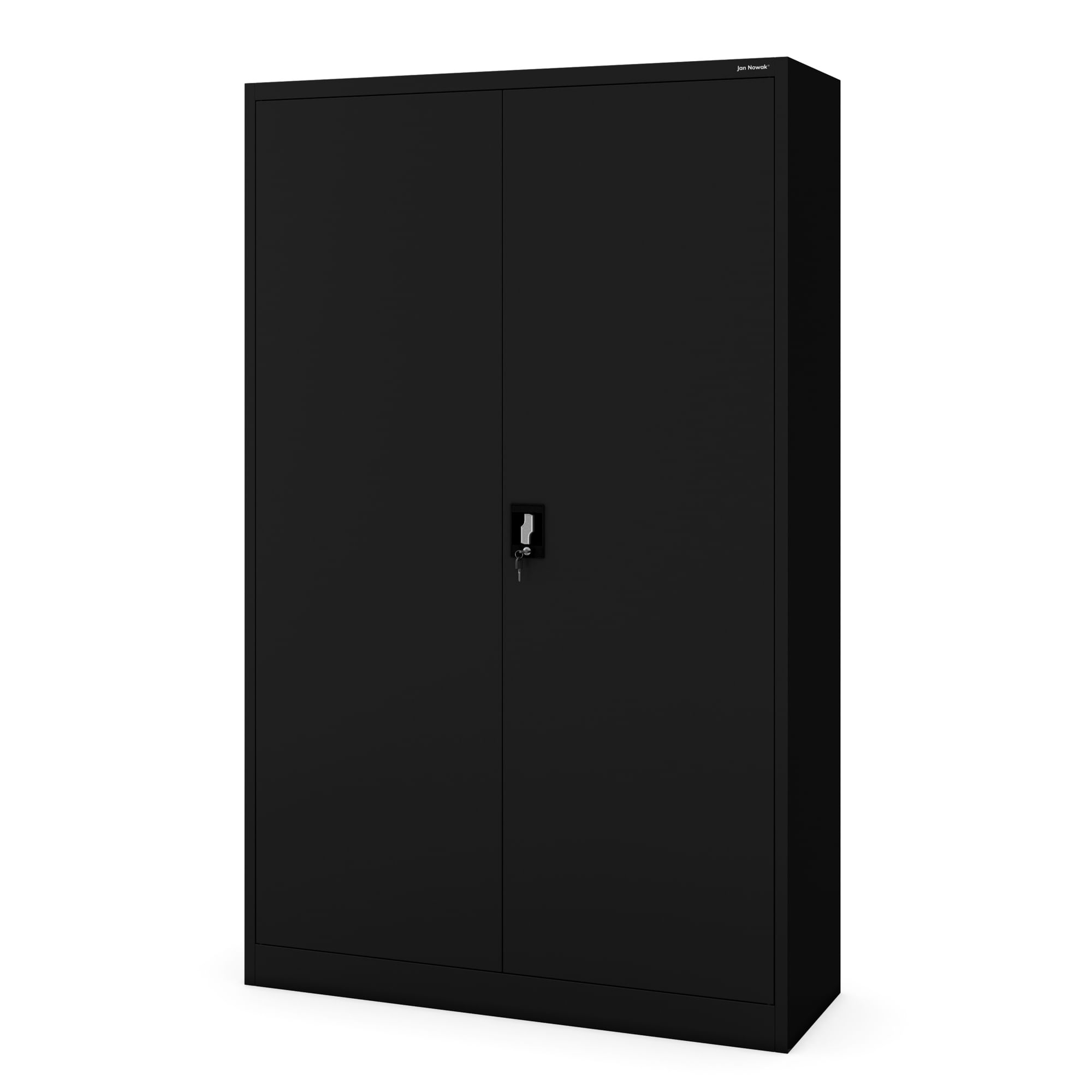 Dulap metalic de birou pentru documente JAN II, 1150 x 1850 x 400 mm, negru