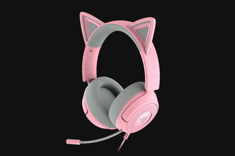 câini şi pisici: răzbunarea lui kitty galore Casti Razer Kraken Kitty V3 X Quartz