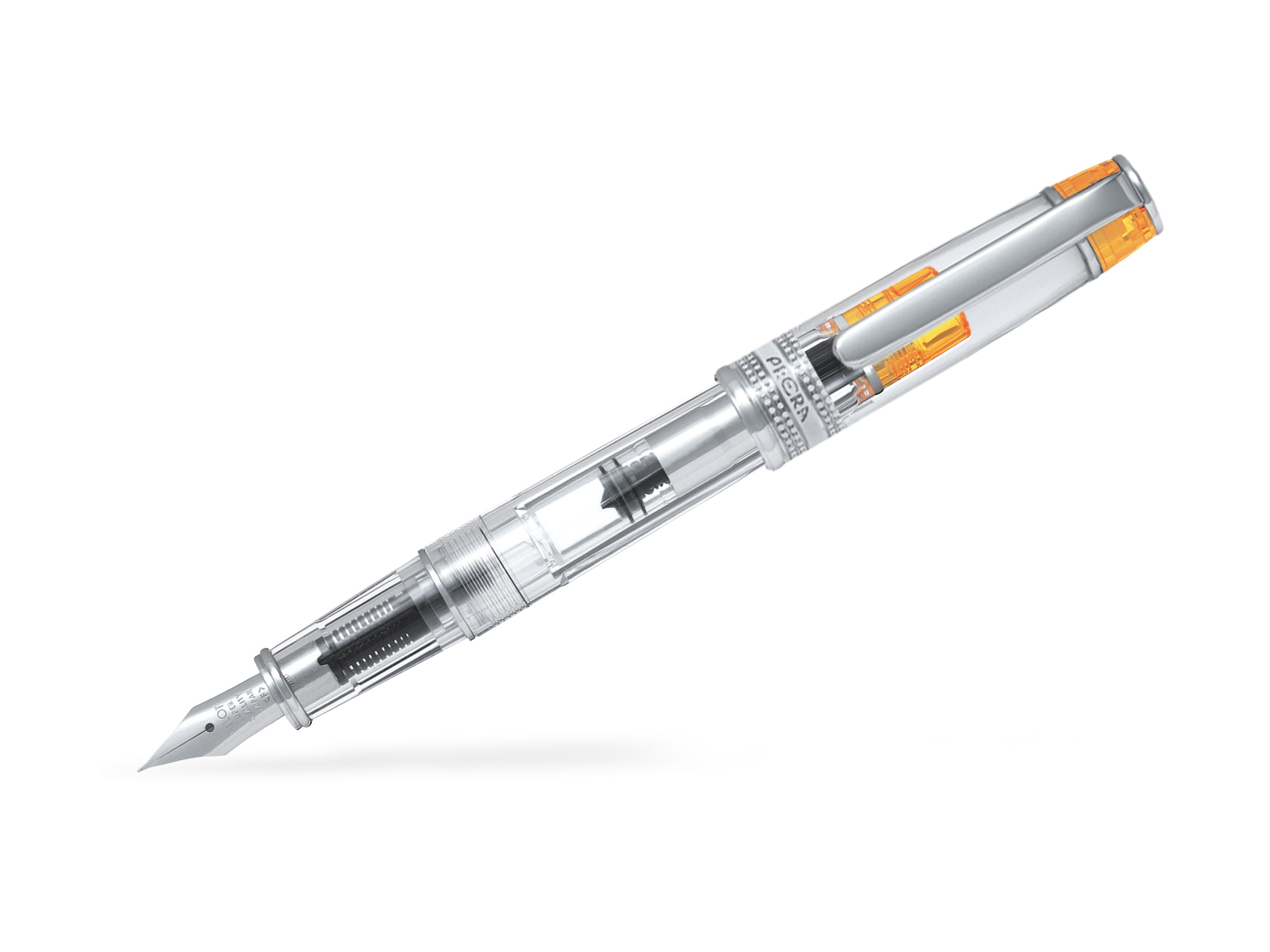 Stilou Pilot Prera corp transparent vârf M cu capac accesorii culori diverse Stilou Pilot Prera corp transparent vârf M cu capac accesorii culori diverse portocaliu