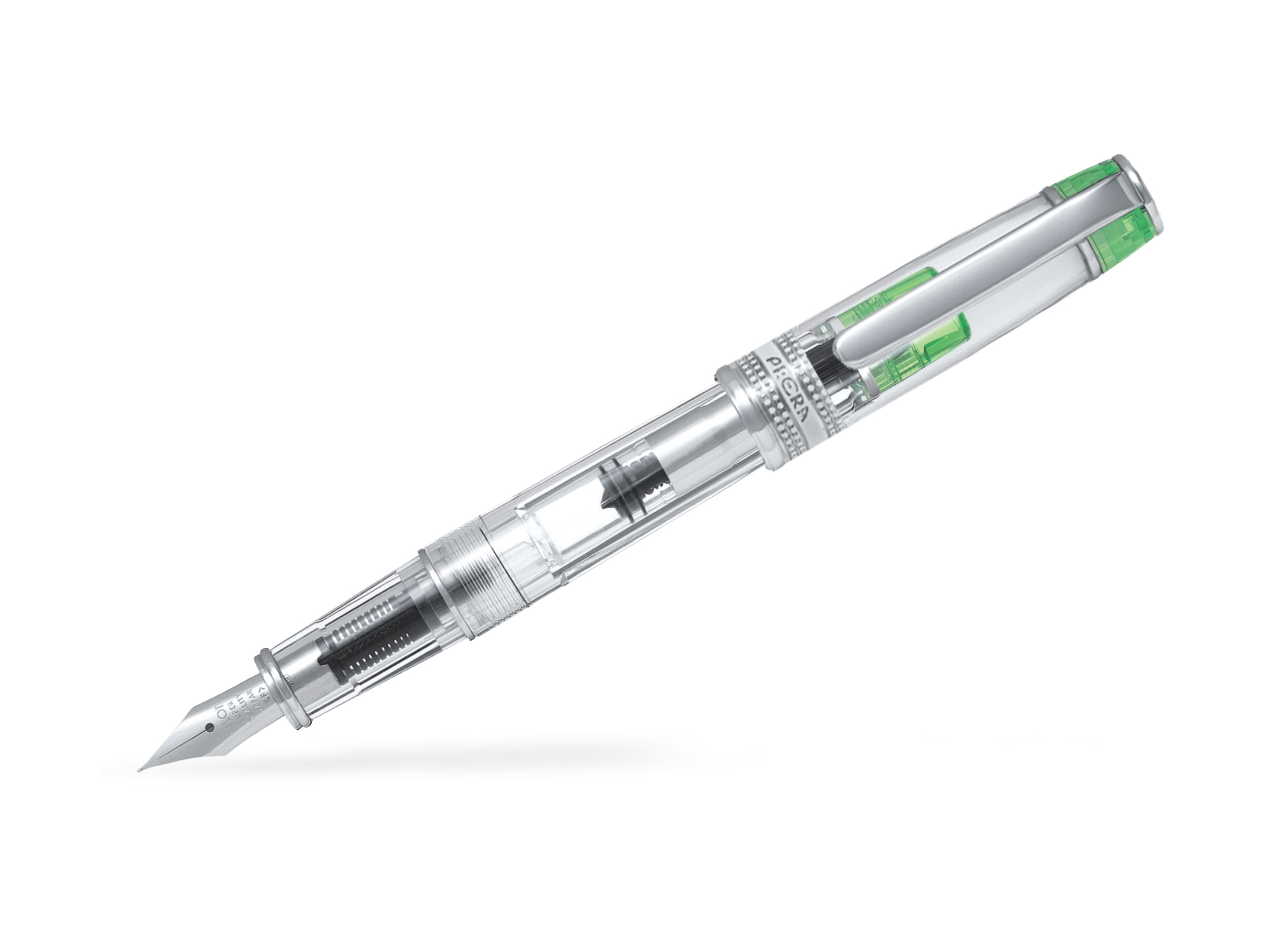 Stilou Pilot Prera corp transparent vârf M cu capac accesorii culori diverse Stilou Pilot Prera corp transparent vârf M cu capac accesorii culori diverse verde