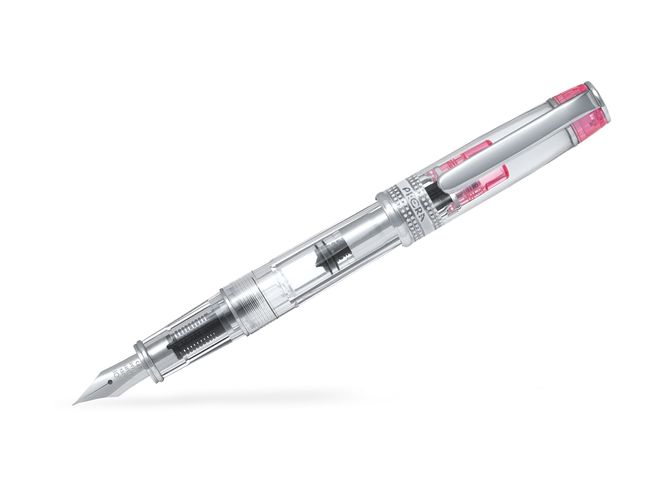 Stilou Pilot Prera corp transparent vârf M cu capac accesorii culori diverse Stilou Pilot Prera corp transparent vârf M cu capac accesorii culori diverse roz