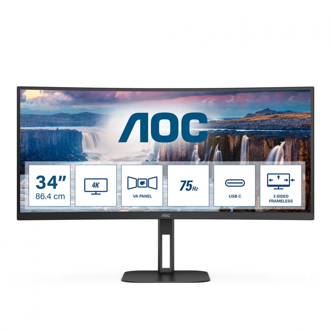 MONITOR 34 AOC CU34V5C/BK MONITOR 34" AOC CU34V5C/BK
