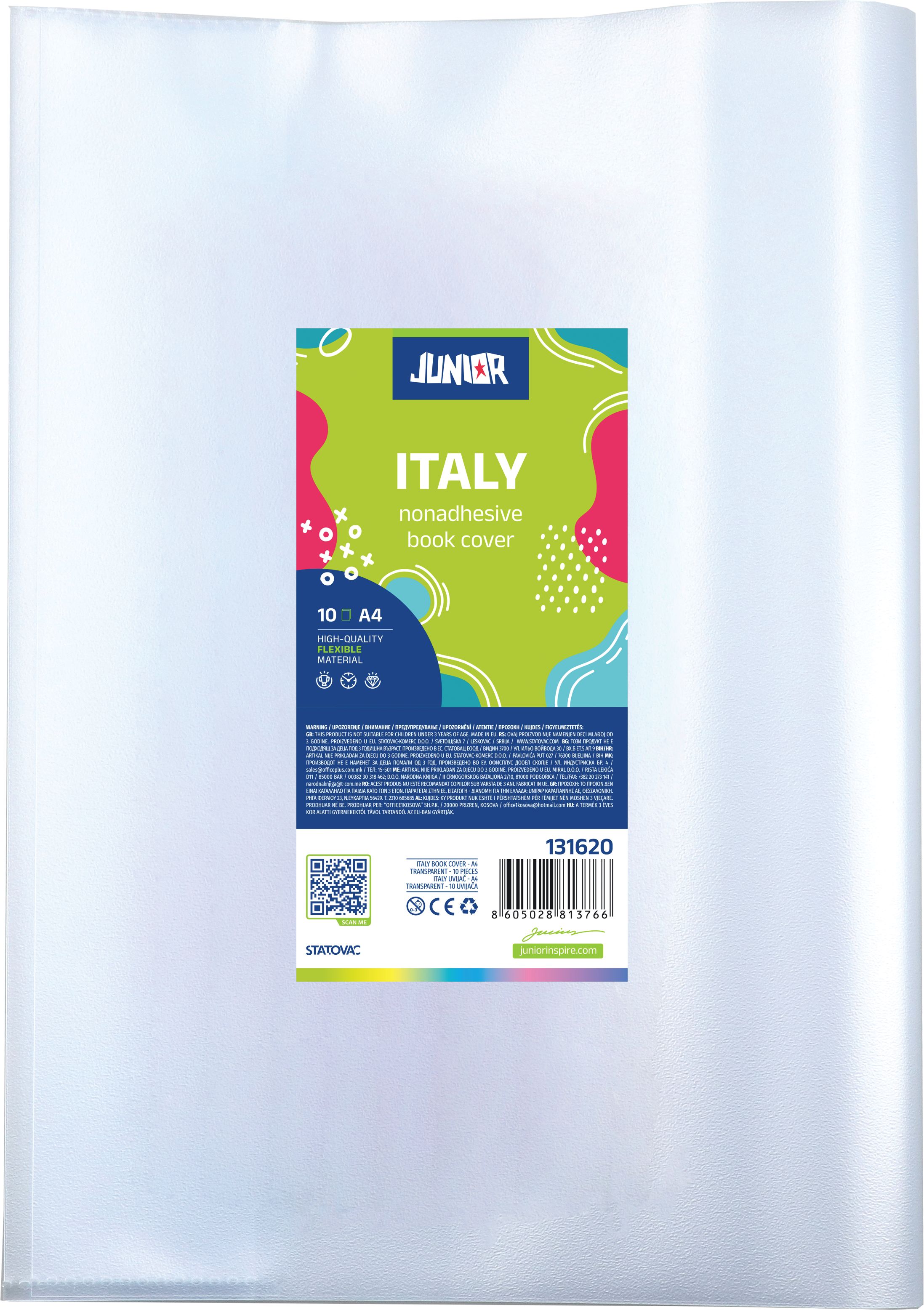 Coperta caiet A4 transparenta 10 buc/set Junior Coperta caiet A4 transparenta 10 buc/set Junior