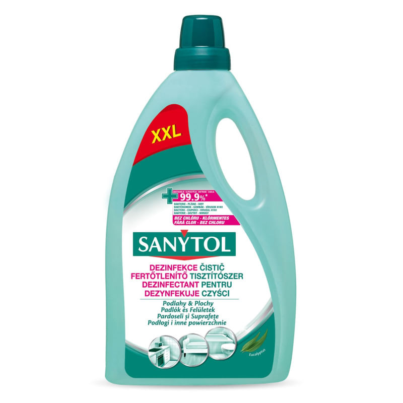 Detergent dezinfectant universal pardoseli si suprafete Sanytol 5 litri Detergent dezinfectant universal pardoseli si suprafete Sanytol 5 litri