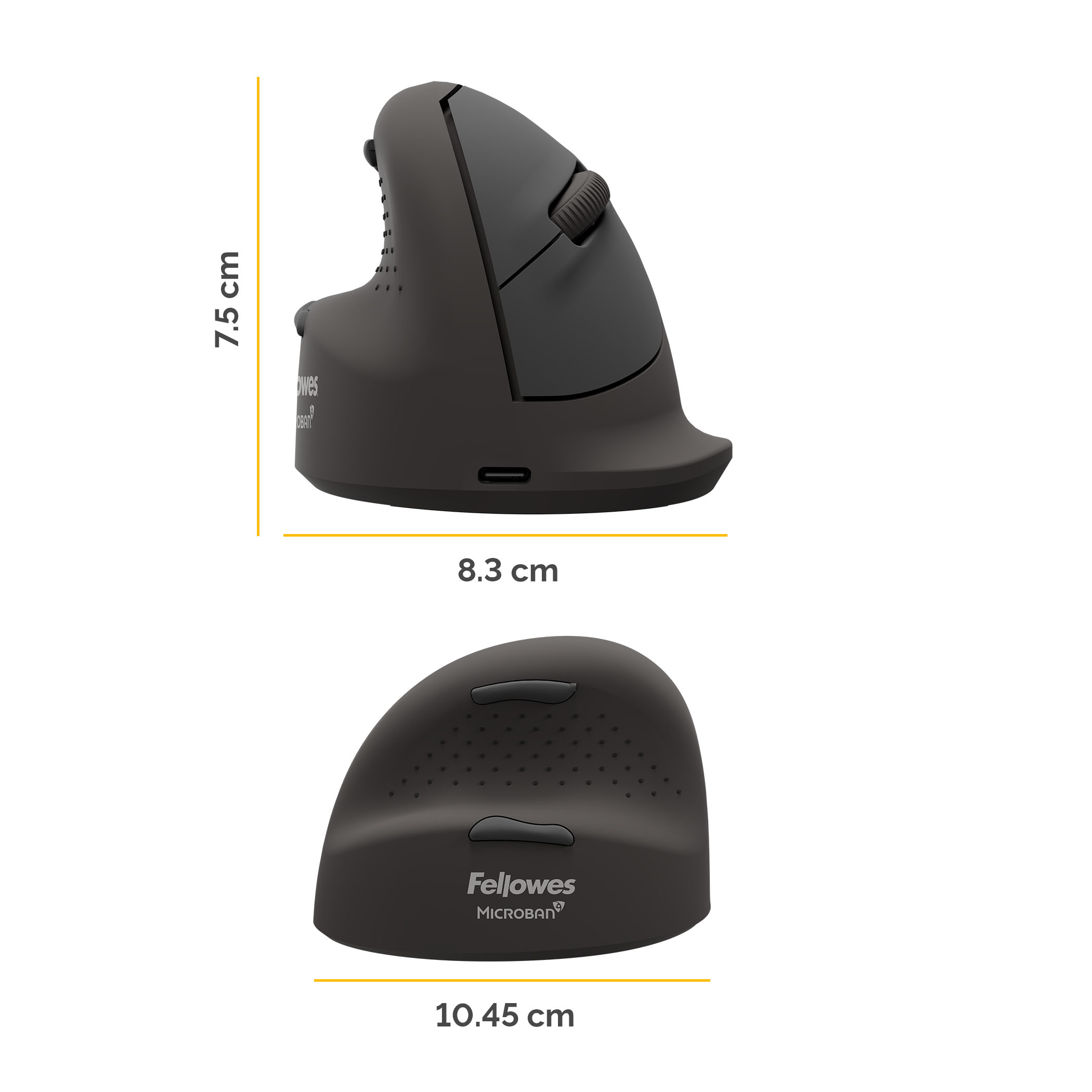 Mouse vertical ergonomic Fellowes Breyta+ pentru stangaci diverse marimi Mouse vertical ergonomic Fellowes Breyta+ pentru stangaci diverse marimi mediu