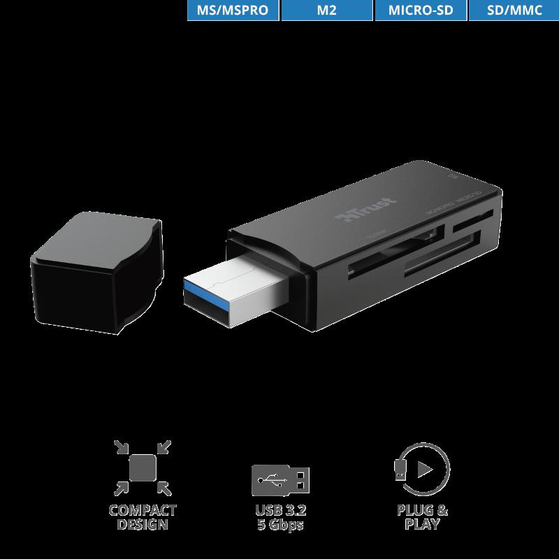 Trust Nanga USB 3.1 Card Reader Trust Nanga USB 3.1 Card Reader