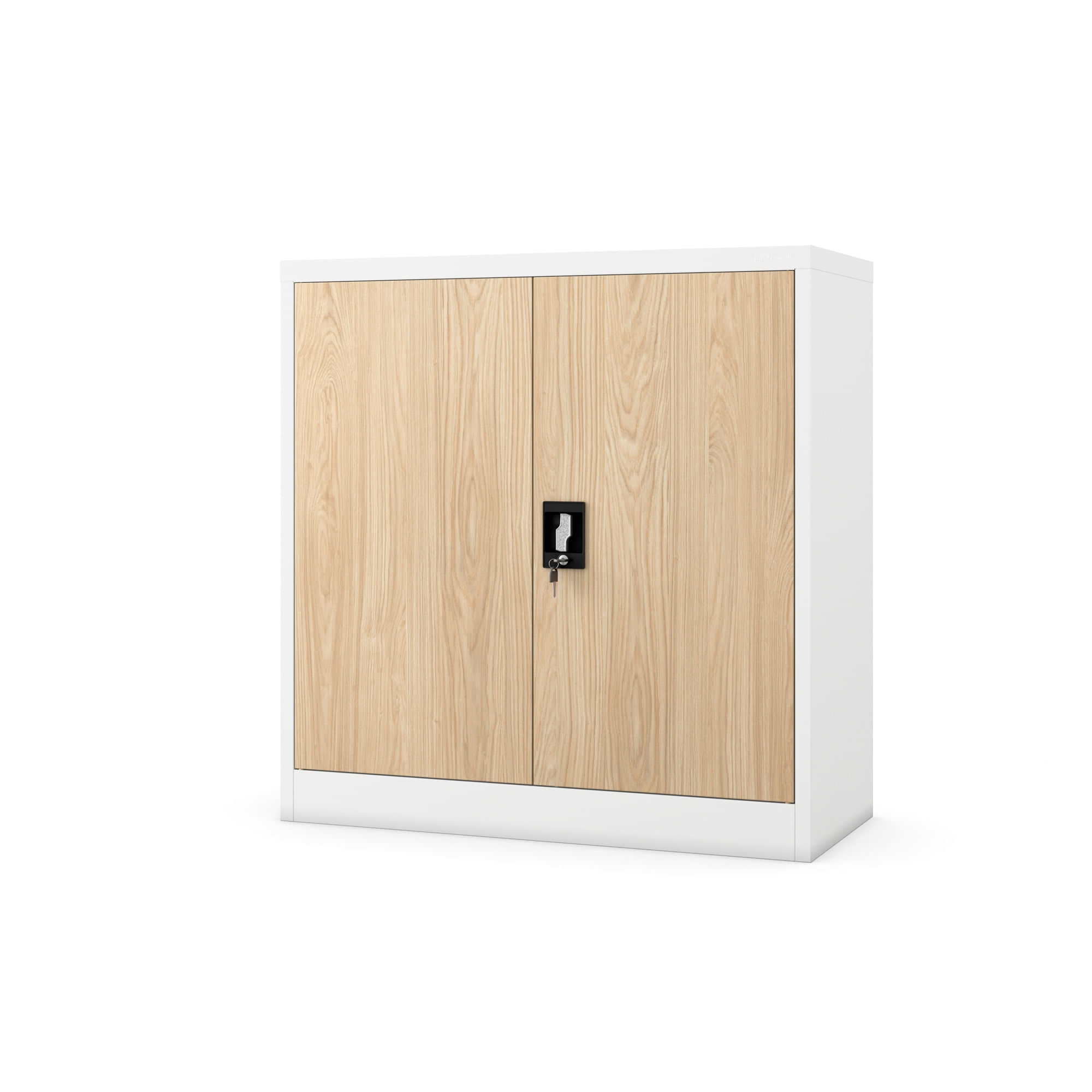 Dulap pentru dosare cu cheie BEATA, 900 x 930 x 400 mm, Eco Design: alb-stejar sonoma Dulap pentru dosare cu cheie BEATA, 900 x 930 x 400 mm, Eco Design: alb-stejar sonoma