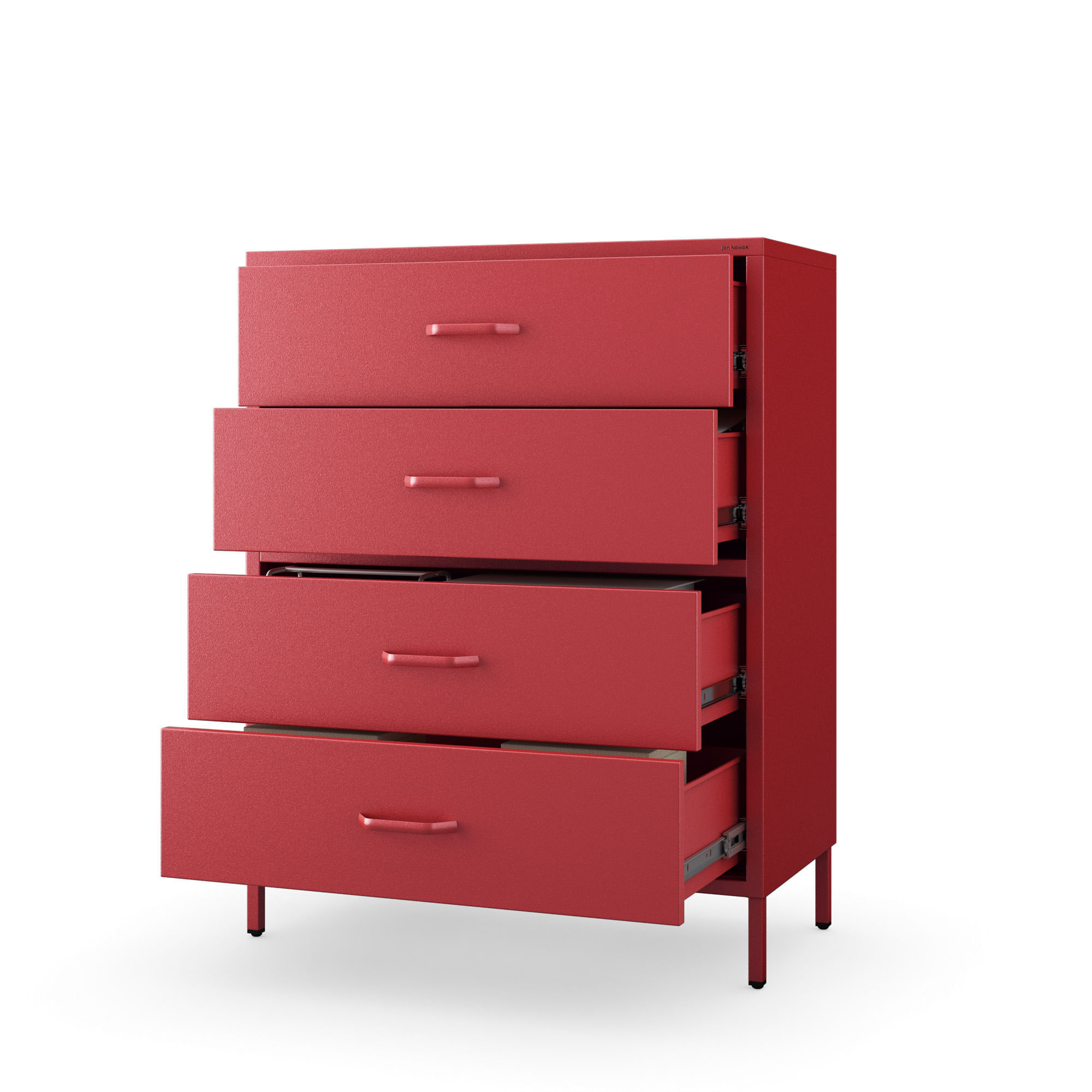 Comoda cu sertare CARLA, 800 x 1015 x 400 mm, Modern: rosu Comodă cu sertare CARLA, 800 x 1015 x 400 mm, Modern: roșu