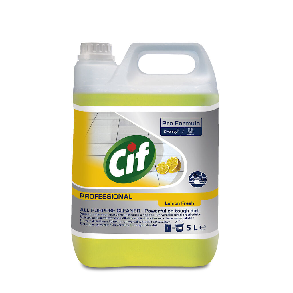 Detergent pardoseala universal CIF Profesional 5l cu parfum lemon fresh Detergent pardoseala universal CIF Profesional 5l cu parfum lemon fresh