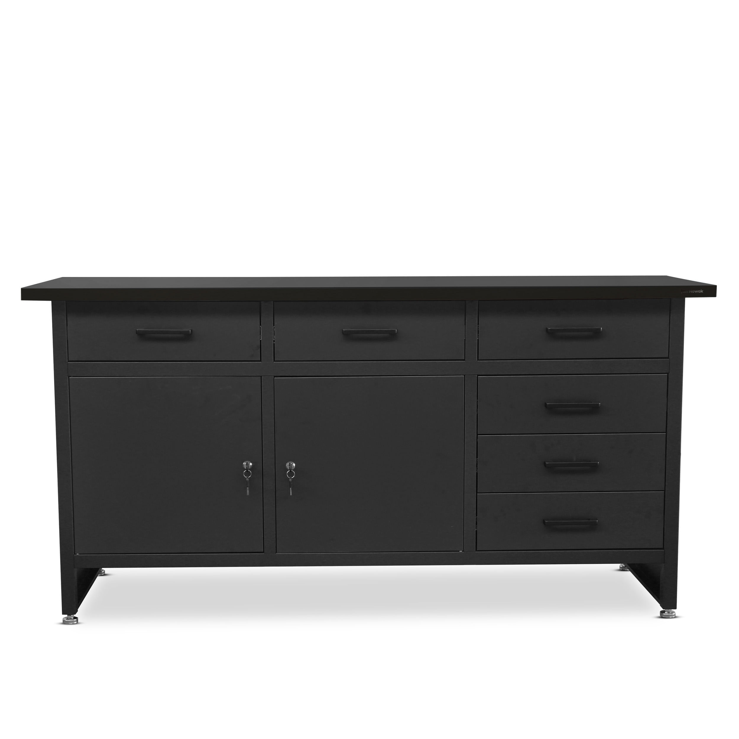 Banc de lucru HENRY, 1700 x 850 x 600 mm, All Black: negru Banc de lucru HENRY, 1700 x 850 x 600 mm, All Black: negru