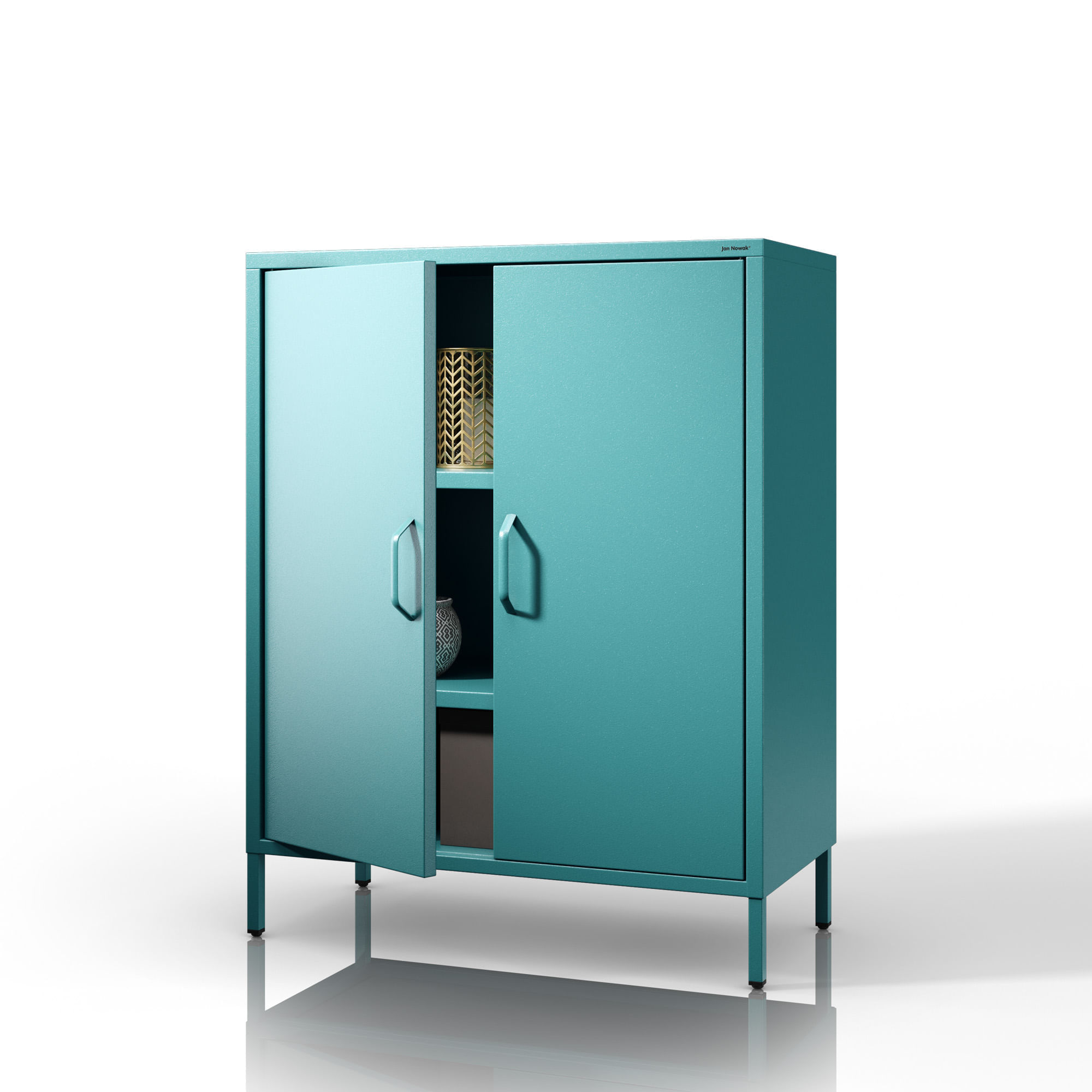 Dulap cu rafturi VITO, 800 x 1015 x 400 mm, Modern: verde marin Dulap cu rafturi VITO, 800 x 1015 x 400 mm, Modern: verde marin