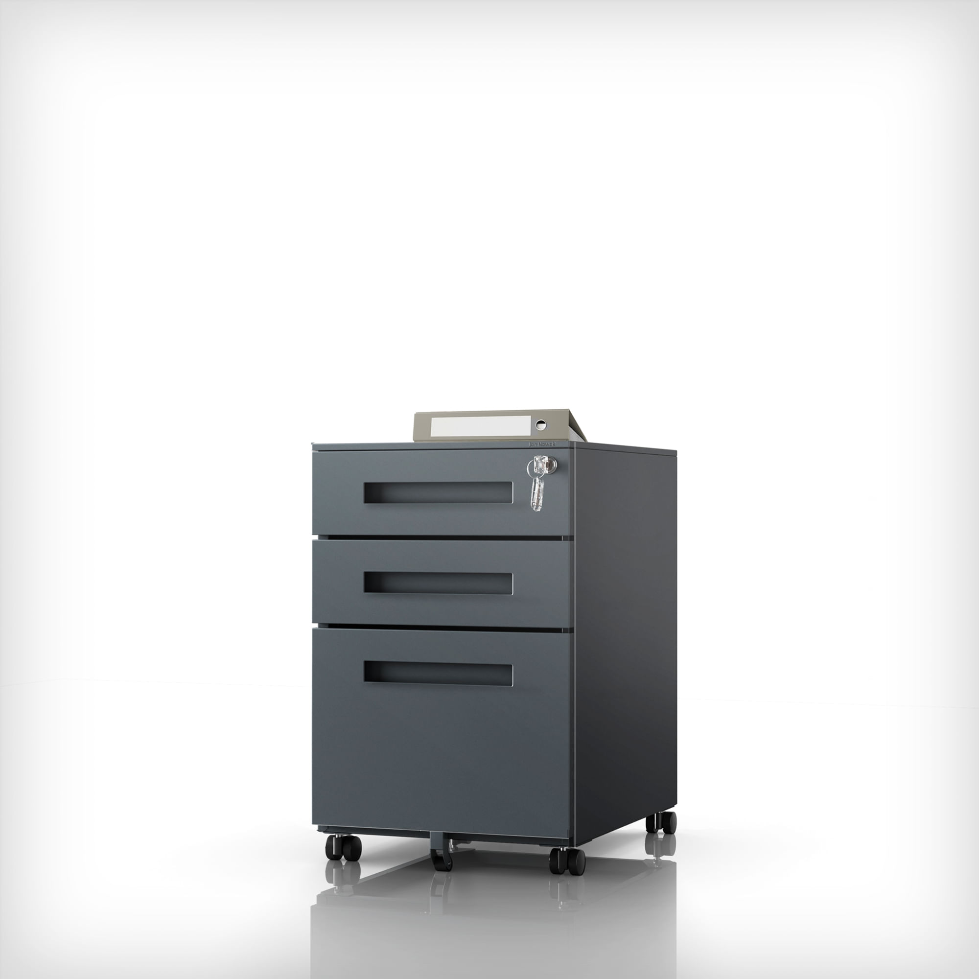 Dulap mobil KATE pentru birou 390 x 600 x 500 mm, culoare antracit Dulap mobil KATE pentru birou 390 x 600 x 500 mm, culoare antracit